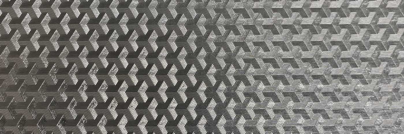 Feuille d’aluminium embossée